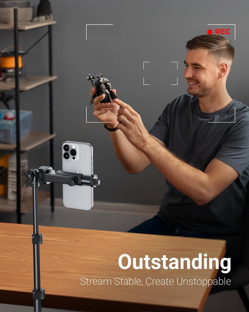 Vimose 66" Phone Tripod, Tripod for iPhone with Remote & Ultimate Phone Mount, Extendable Selfie Stick Cell Phone Tripod Stand for Video Recording, Compatible for iPhone/Android/Camera, Light Stand - Image 4